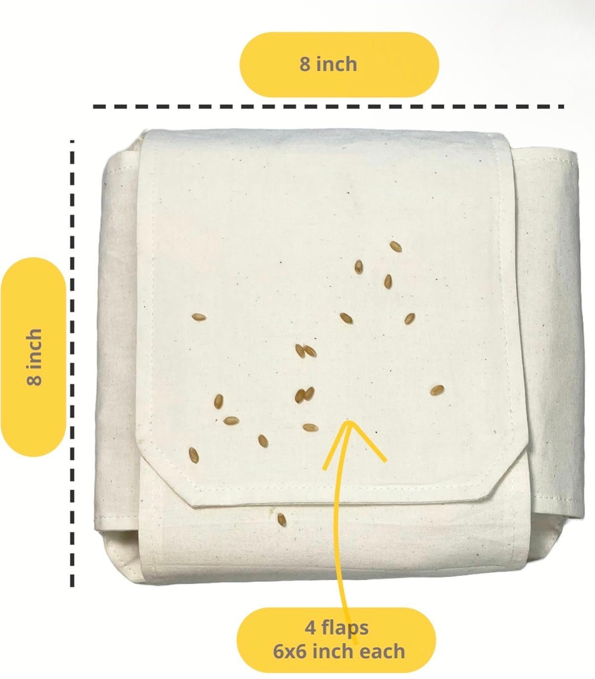 The FreshFold™ Muslin Roti Pouch ( Pack of 5 )