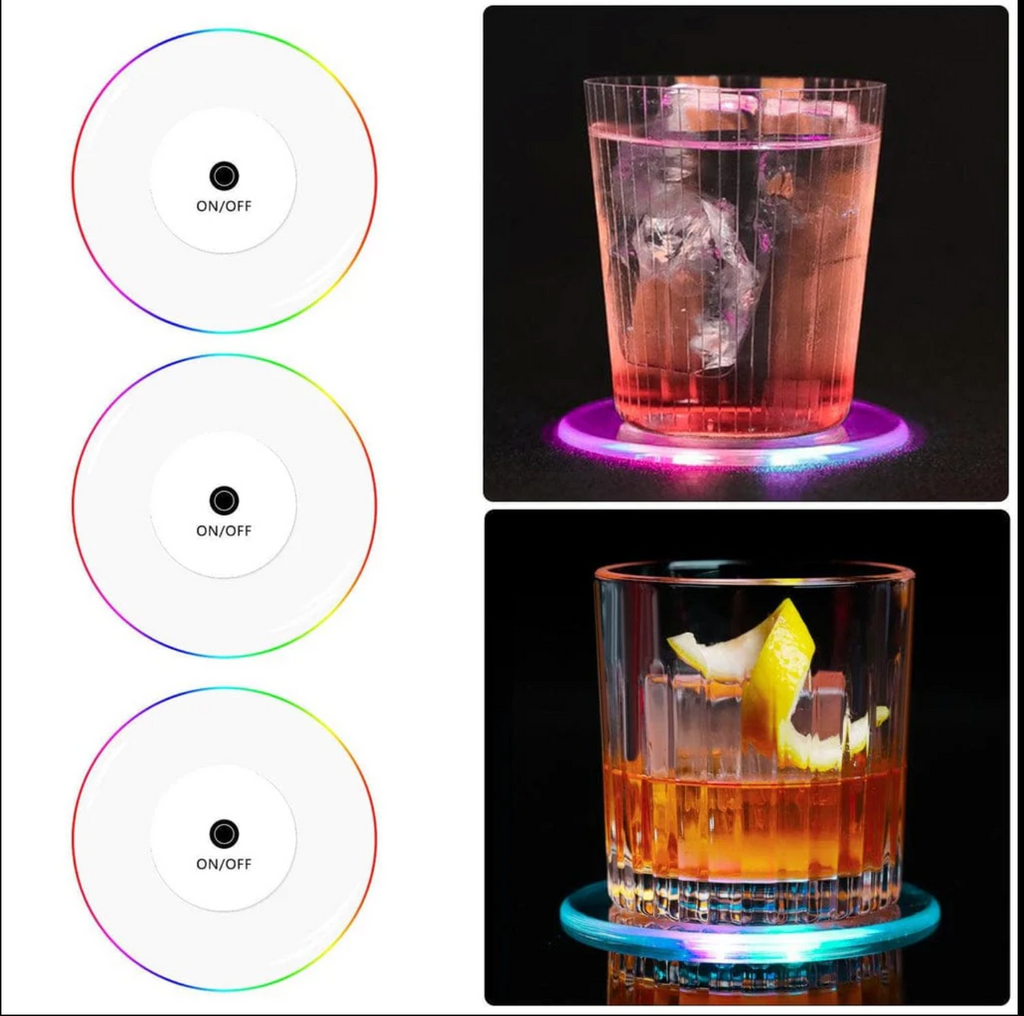 The CheatCode LED Cocktail Coasters