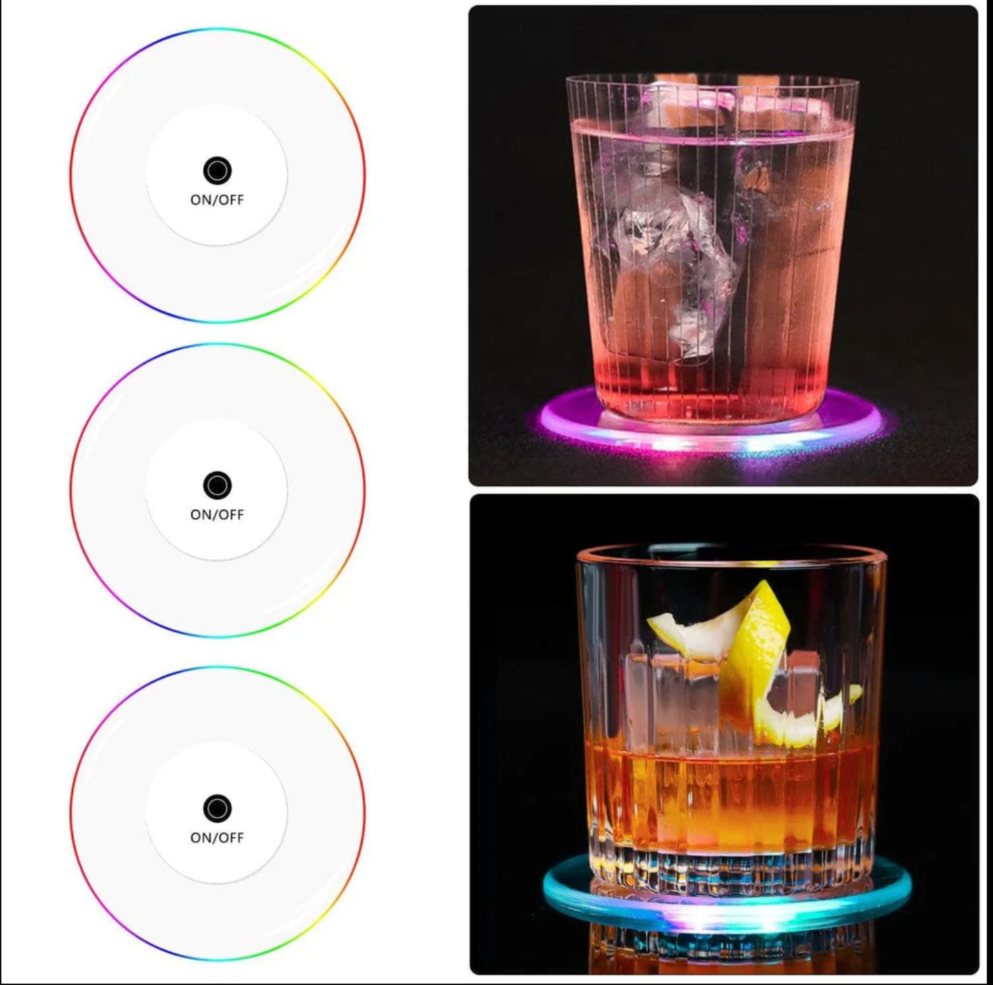 The CheatCode LED Cocktail Coasters