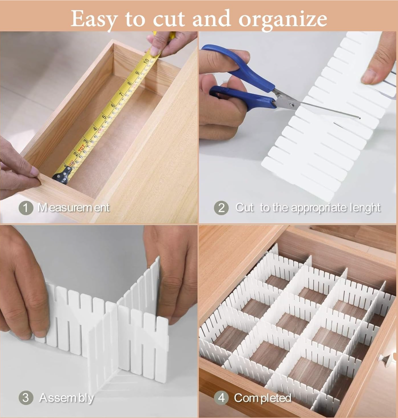 The CheatCode Adjustable Drawer Divider Set