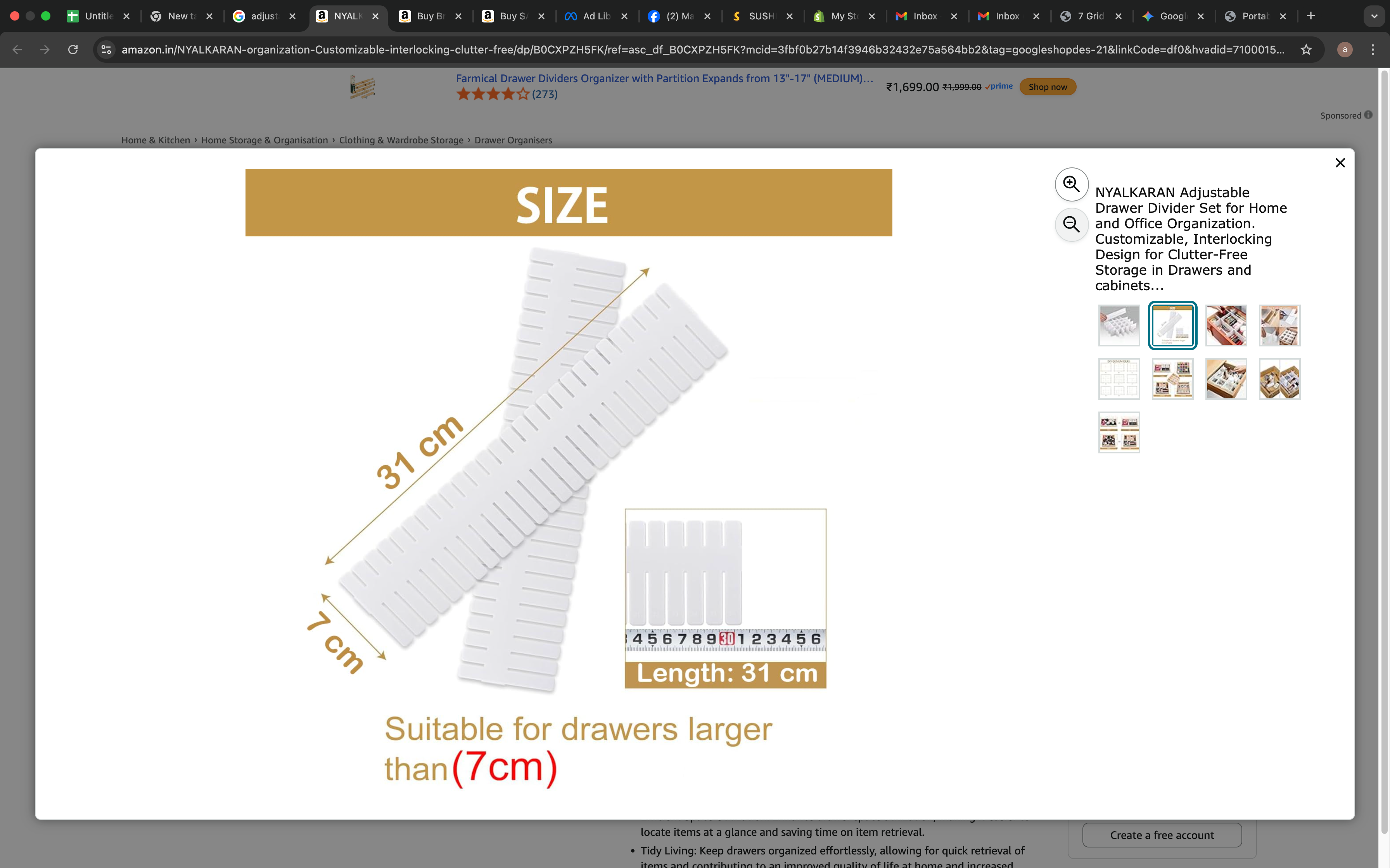 The CheatCode Adjustable Drawer Divider Set