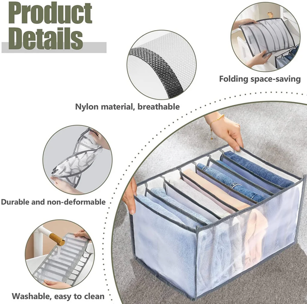 The CheatCode 7 Grid Clothes Organizer